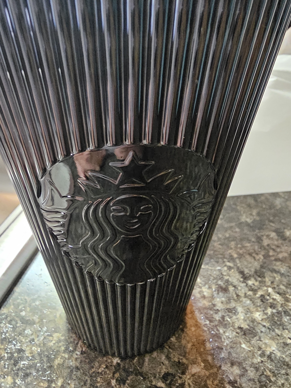 Starbucks Black Ribbed Tumbler